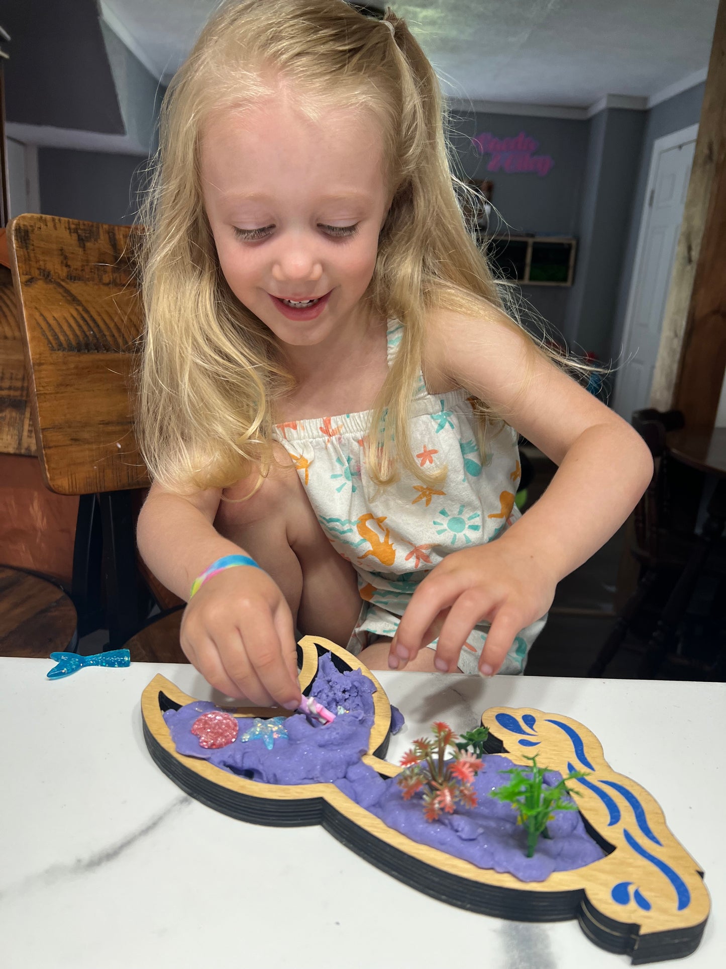 Mermaid Sensory Dough Activity